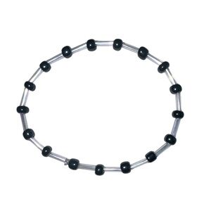 3 FOR $20 HANDCRAFTED Metallic Silver & Transparent Clear Beaded Bracelet